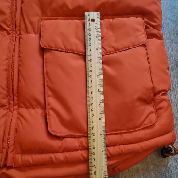 St Johns Bay Orange Puffer Vest Jacket Size MEDIUM Back to the Future Zipper / S - Picture 7 of 8
